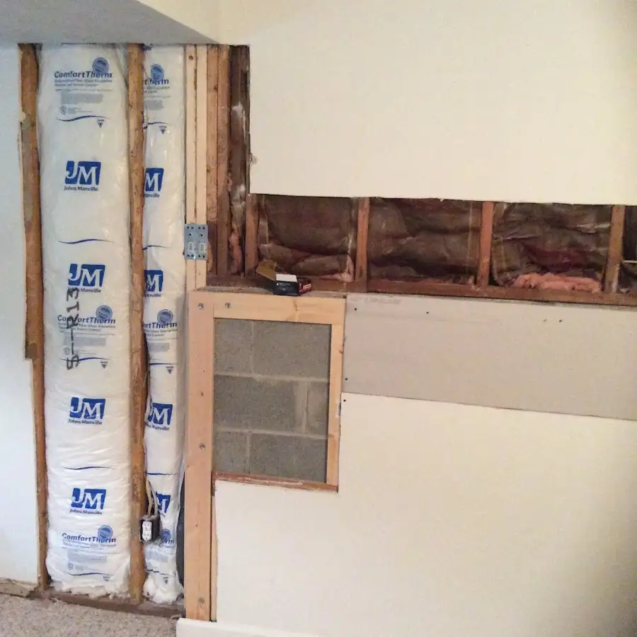 Wall insulation replacement during Basement Flood Cleanup in Hapeville
